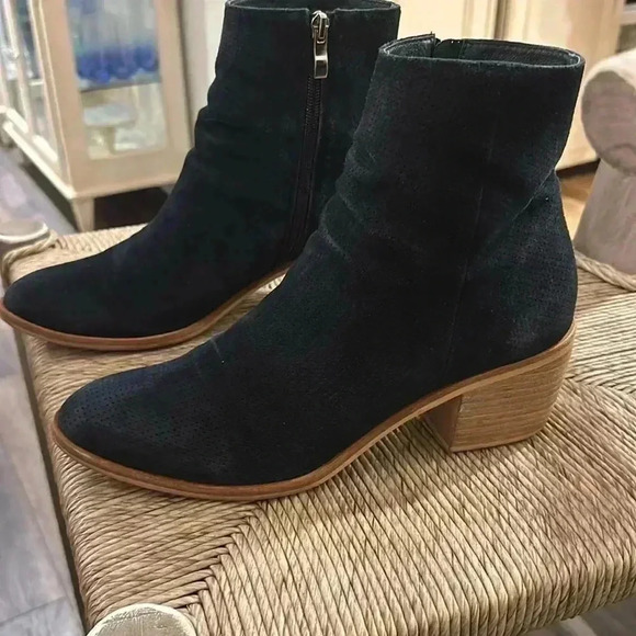 SILENT D bootie from Anthropologie. Size 41 navy blue - Picture 1 of 6